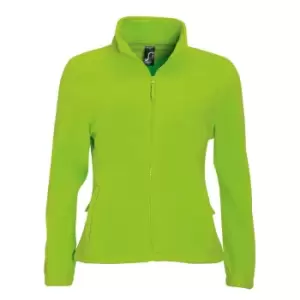 Image of SOLS Womens/Ladies North Full Zip Fleece Jacket (L) (Lime)
