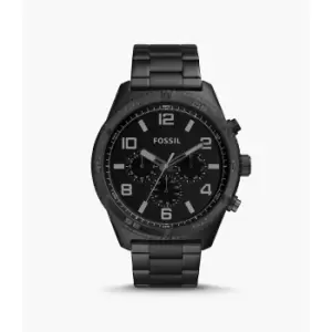 Image of Fossil Mens Brox Multifunction Stainless Steel Watch - Black