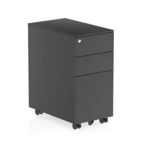 Image of Steel Slim Mobile Pedestal Black