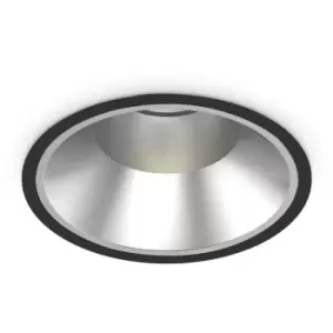 Image of Ideal Lux Off Round Recessed Downlight Black 21.8cm 4000K