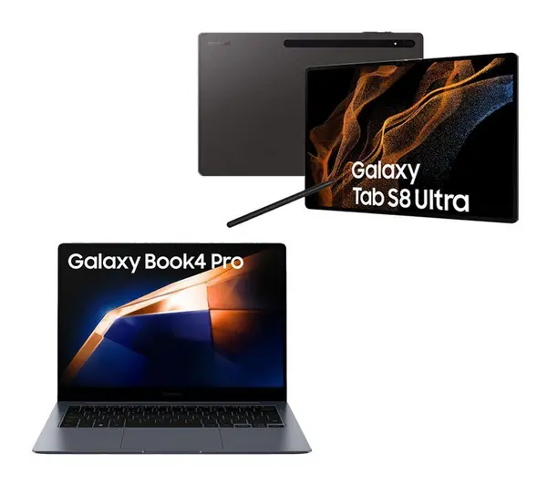 Image of Samsung Galaxy Book4 Pro 14" Laptop - Intel Corea¢ Ultra 7| 1TB SSD| Grey, Silver/Grey