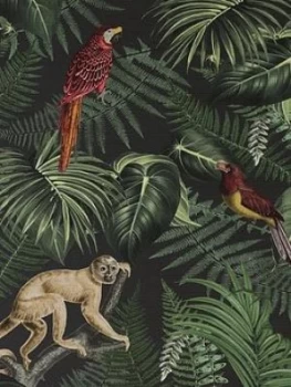 Image of Superfresco Easy Into The Jungle Black Wallpaper