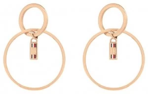 Image of Tommy Hilfiger Dressed Up Ladies Circle Rose Gold Tone Earrings