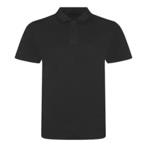 Image of AWDis Mens Tri-Blend Polo Shirt (L) (Heather Black)