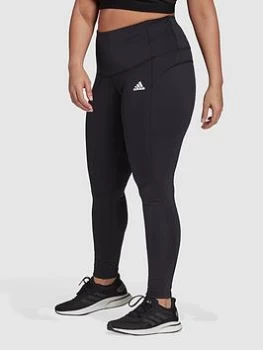 Image of adidas Style Leggings (Plus Size) - Black/White, Size 2X, Women
