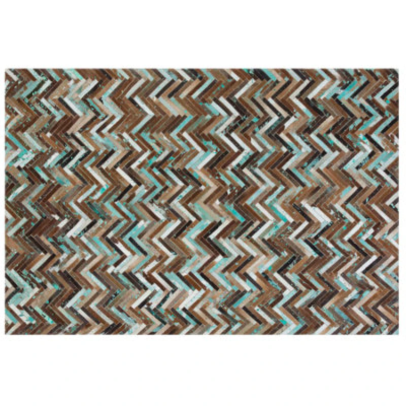 Image of Beliani Rug Amasya Brown 160 X 230 Cm Leather