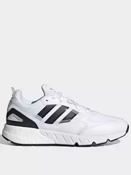 Image of adidas Zx 1k Boost 2.0 Shoes, White/Black, Size 8, Men