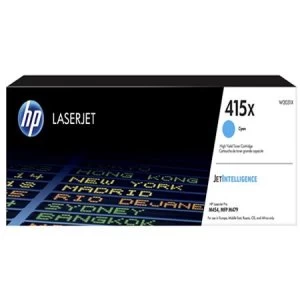 Image of HP 415X Cyan Laser Toner Ink Cartridge