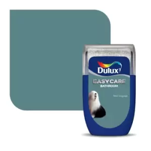 Image of Dulux Easycare Bathroom Teal Voyage Soft Sheen Emulsion Paint 30ml