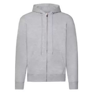 Image of Fruit of the Loom Mens Classic Heather Zipped Hoodie (4XL) (Heather Grey)