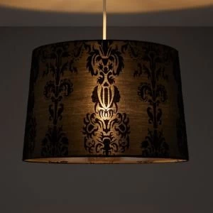 Image of Colours Cerys Black Damask Light shade D137mm