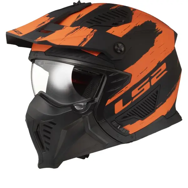 Image of LS2 OF606 Drifter Mud Matt Black Orange-06 Multi Helmet Size M