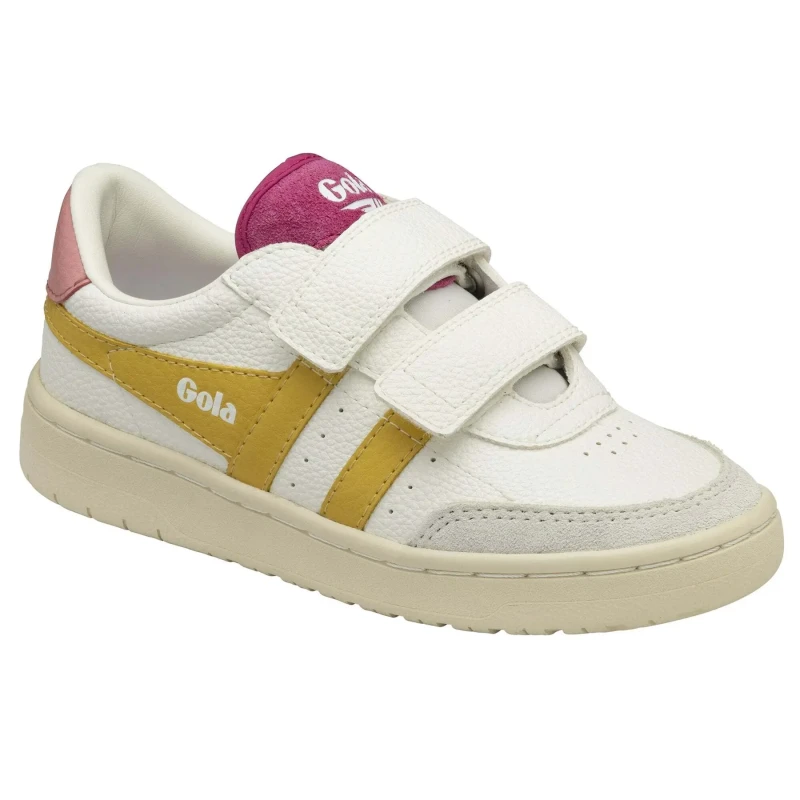 Image of Gola Falcon Strap girls's Children's Shoes (Trainers) in White