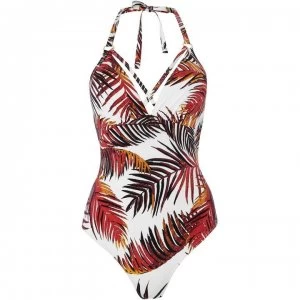 Image of Biba Spicy Palm Cross strap swimsuit - Multi-Coloured