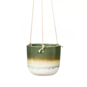 Image of Sass & Belle Mojave Glaze Green Hanging Planter