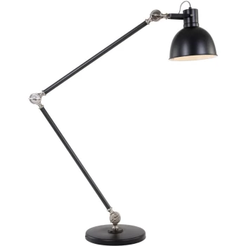 Image of Sienna Lighting - Sienna Cera Task Floor Lamp Black Matt, Steel