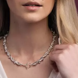 Image of Portrait Series 1 Silver Ball & Bar Toggle Necklace