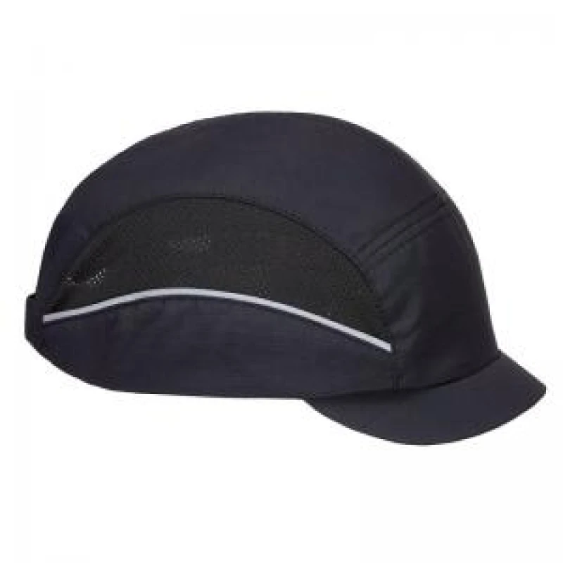 Image of Portwest Airtech Micro Peak Bump Cap PS69BKR Colour: Black