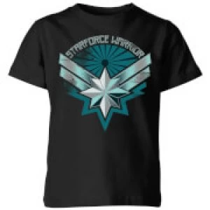 Image of Captain Marvel Starforce Warrior Kids T-Shirt - Black - 7-8 Years