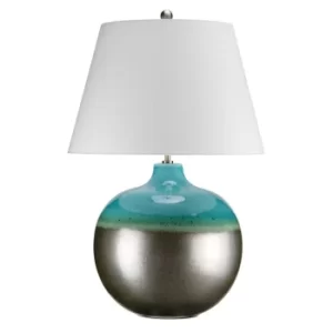 Image of Laguna 1 Light Table Lamp Graphite, Turquoise, E27