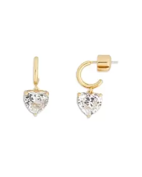 Image of kate spade new york My Love Color Heart Charm Huggie Hoop Earrings