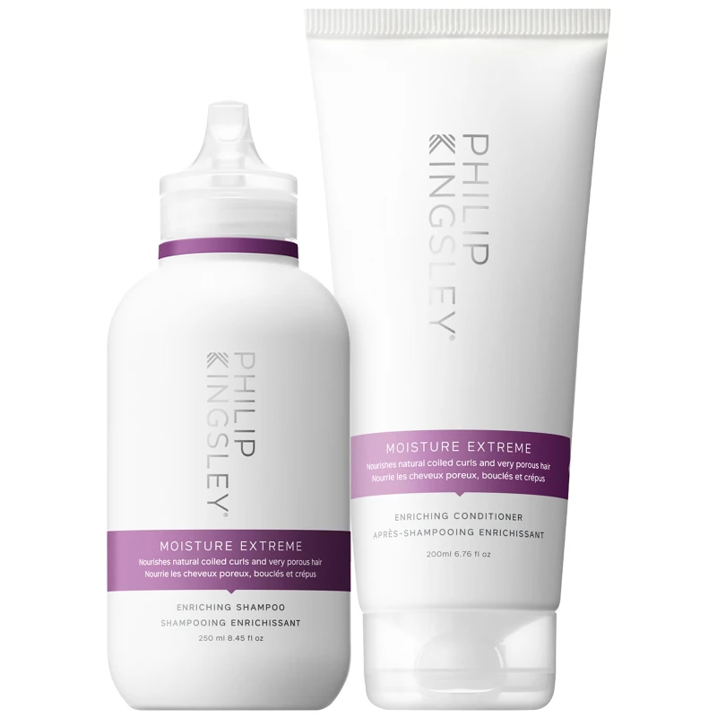 Image of Phillip Kingsley Moisture Extreme Shampoo 250ml & Conditioner 200ml Duo Clear