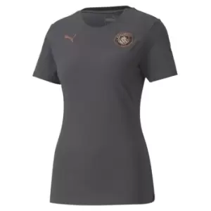 Image of Puma Manchester City FC Casual T Shirt Womens - Black