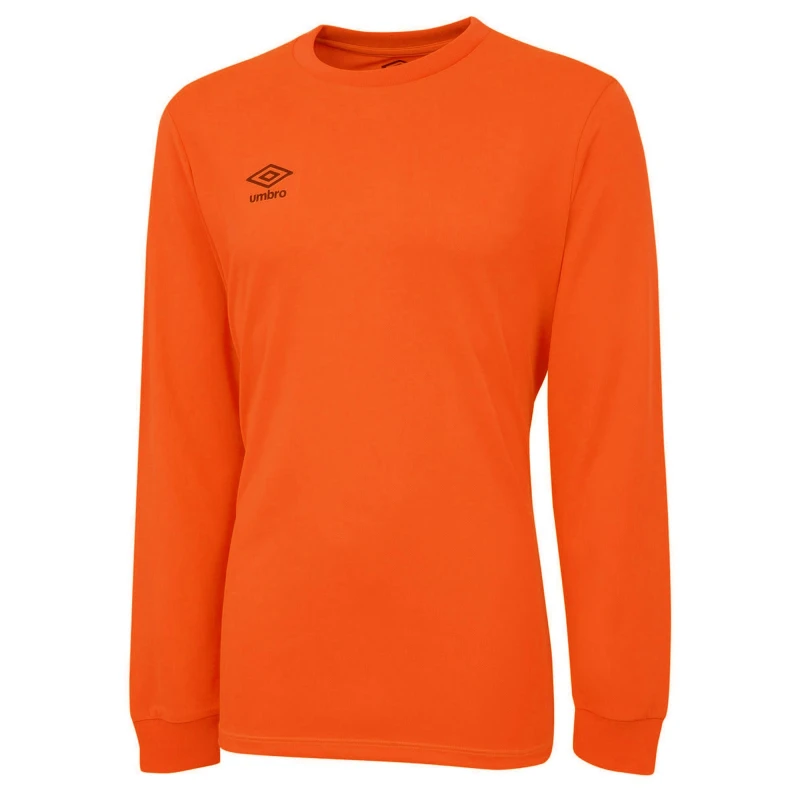 Image of Umbro Club Long-Sleeved Jersey in Orange Size: 11-12 Years Orange Unisex 11-12 Years