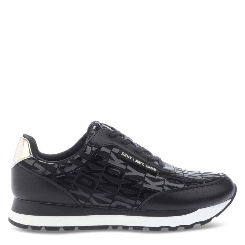 Image of DKNY Jahari Lace Up Trainers Black female UK 5