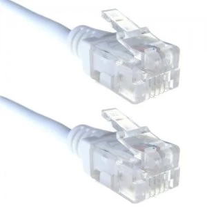 Image of Connekt Gear High Speed White RJ11 to RJ11 ADSL Telephone Broadband Modem Computer Cable - 2 Meter