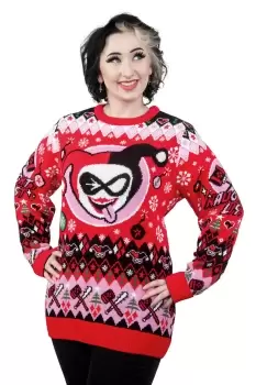 Image of Harley Quinn: Hey Puddin Christmas Jumper - M