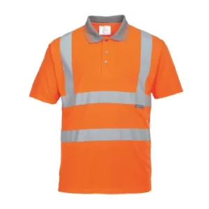Image of Portwest Mens Class 2 Hi Vis Polo Shirt Orange 5XL