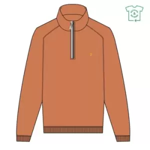 Image of Farah Jim Zip Jumper - Orange