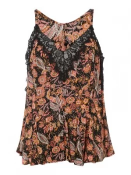 Image of Free People Floral Printed Infinite Love Cami Black