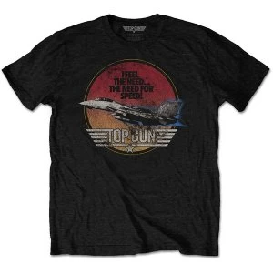 Image of Top Gun - Speed Fighter Unisex Medium T-Shirt - Black