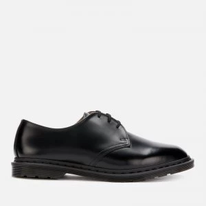 Image of Dr. Martens Mens Archie II Polished Smooth Leather Derby Shoes - Black - UK 11 - Black