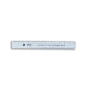 Image of 5 Star Office Shatter Resistant Ruler Plastic Metric and Imperial Markings 300mm Blue Tint Pack of 10