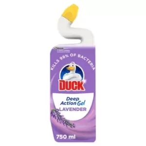 Image of Duck Deep Action Gel Toilet Liquid Cleaner Lavender, 750ml