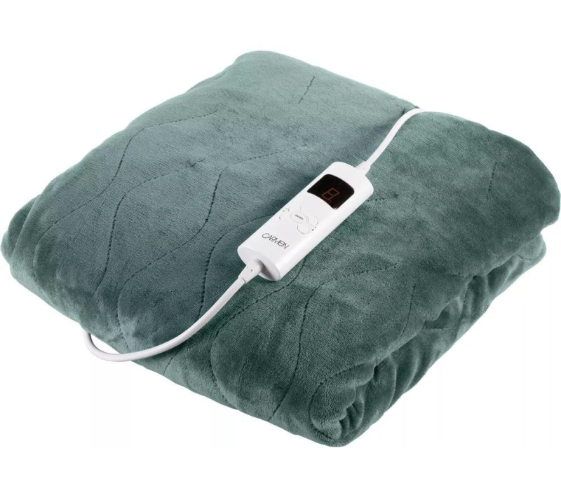 Image of CARMEN C81148GRN Heating Blanket - Forest Green, 160 x 130cm 5056784512364
