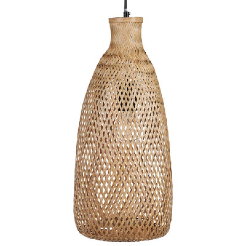 Image of Beliani Pendant Lamp Lwela Bamboo Wood Natural