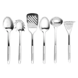 Image of Russell Hobbs Stainless Steel 6 Piece Kitchen Utensil Set with Stand
