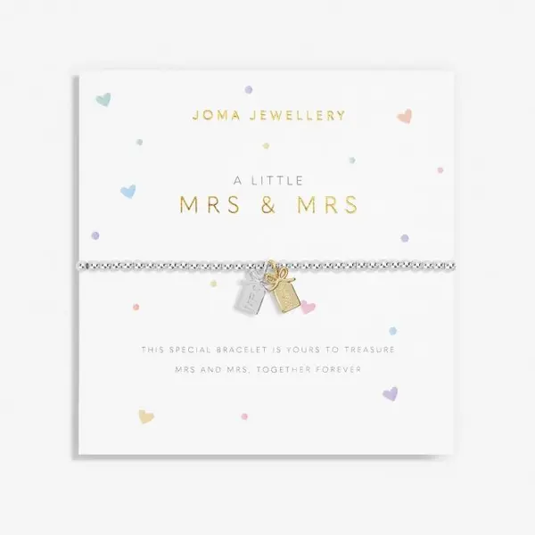 Image of A Little Mrs & Mrs Silver Gold Plated 17.5cm Bracelet 7021