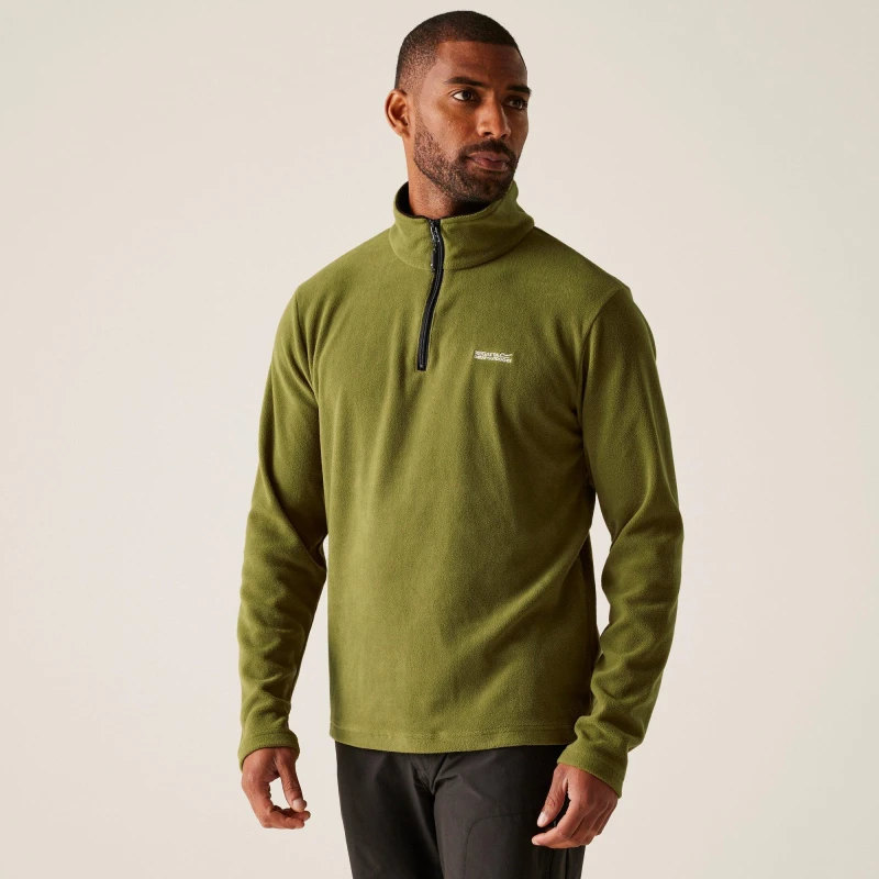 Image of Regatta Mens Thompson Half Zip Light Thermal Fleece Jacket 4XL - Chest 52-54' (132-137cm) Nephrite Green RMA021-1W3-4XL