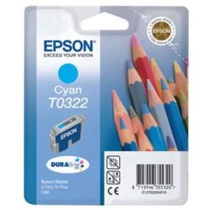 Image of Epson Pencil T0322 Cyan Ink Cartridge