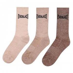 Image of Everlast 3 Pack Crew Socks Mens - Brown