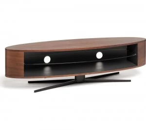 Image of Techlink Ellipse EL140WSG TV Stand Walnut and satin grey