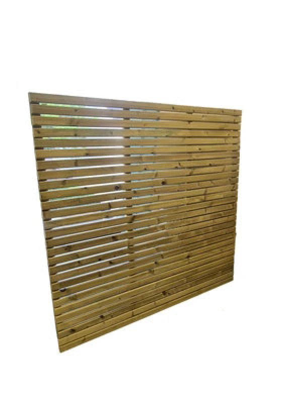 Image of Churnet Valley Garden Furniture Ltd Contemporary Fence Panels - Pressure Treated Redwood - L5 X W180 X H180 Cm - Fully Assembled