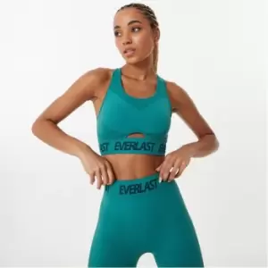 Image of Everlast Branded Cut Out Sports Bra - Green