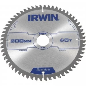 Image of Irwin Aluminium Non-Ferrous Metal Saw Blade 200mm 60T 30mm