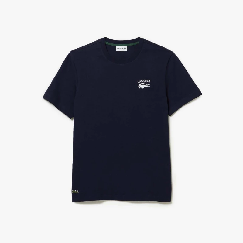 Image of Lacoste Regular Fit Cotton Jersey T-Shirt - Blue Blue XS